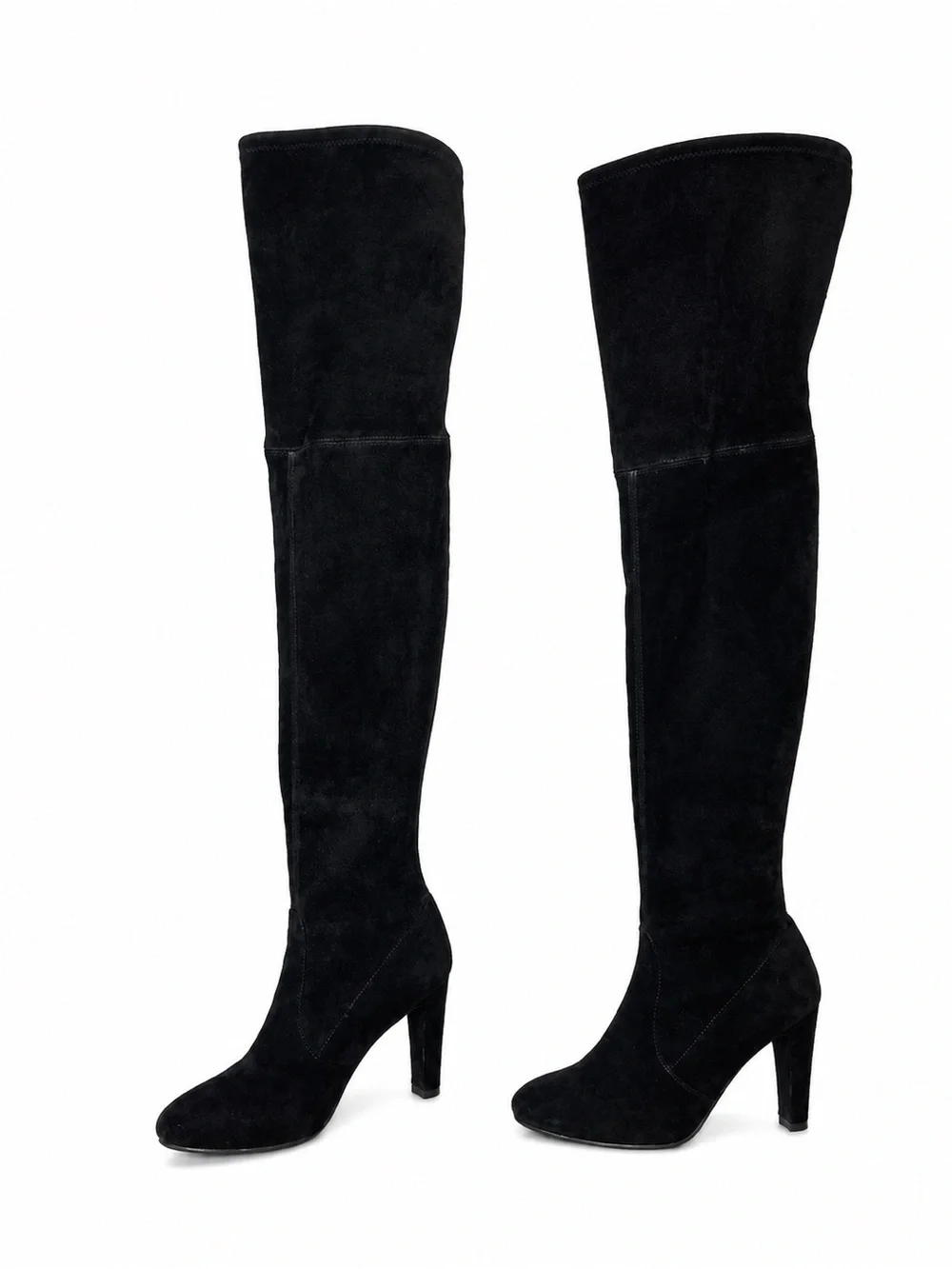 Stuart Weitzman Women's Black Over-the-Knee Heeled Boots UW 36012